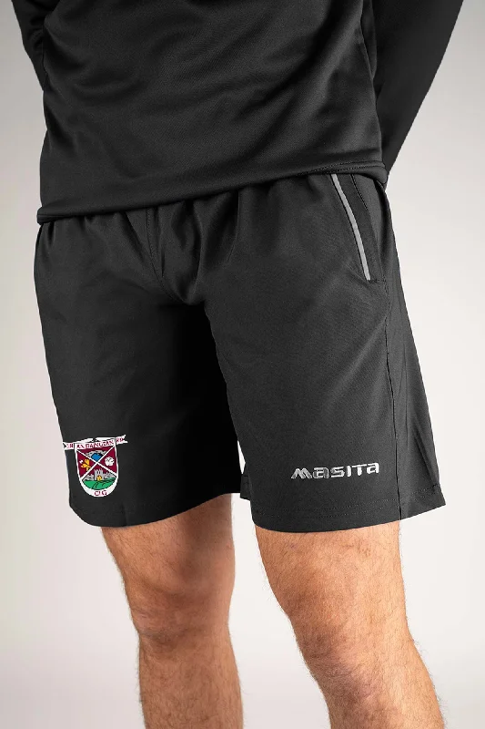 Graphic Print Shorts-Daingean GAA Black Leisure Short Adult