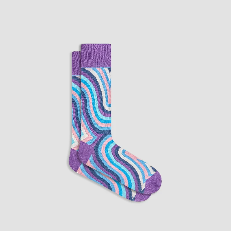 Sports Team Socks-Serpentine Stripe Mid-Calf Socks