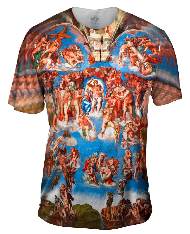 Travel Quote T-shirt-Michelangelo - "Universal Judgement" (1541-Cappella Sistina-Roma)