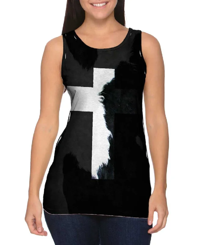 Trendy Striped Tank-Cross Cow Animal Skin