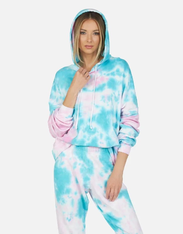 Cool Cartoon Hoodie-Gower LE Tie Dye Crop Hoodie