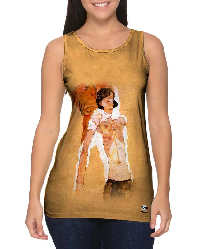 Personalized Name Tank-Egon Schiele - "Semi-nude Reclining"