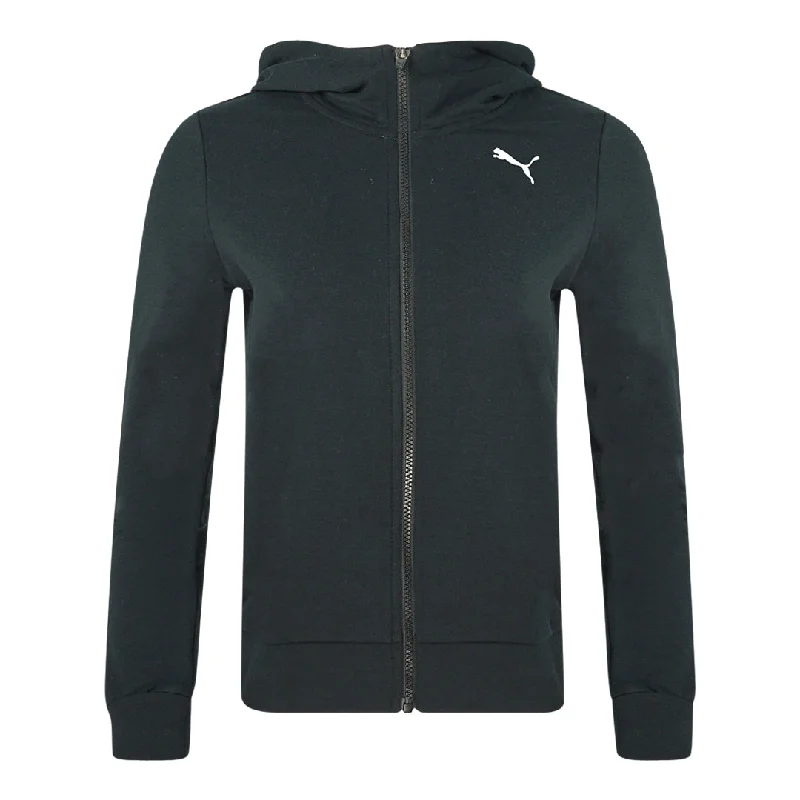 Soft Hooded Jacket-Puma Modern Sport FZ Training Black Jacket