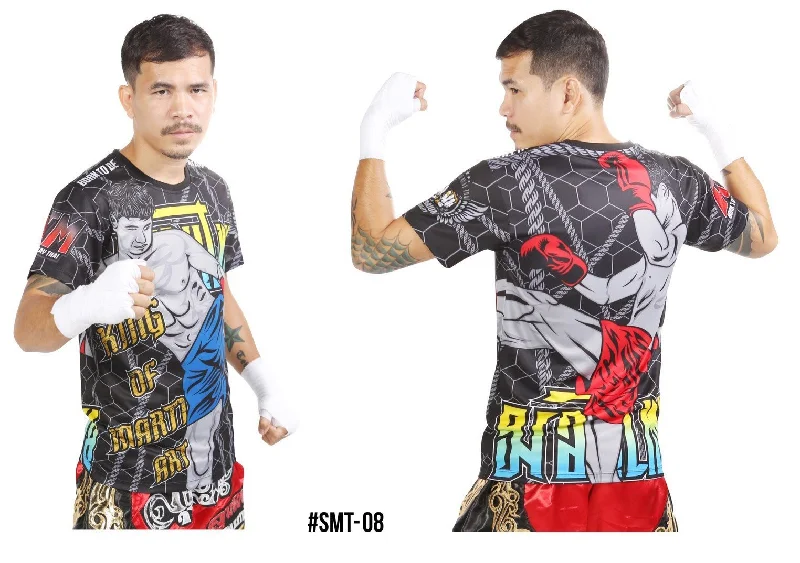 Floral Pattern T-shirt-Muay Thai T-Shirt SMT-08