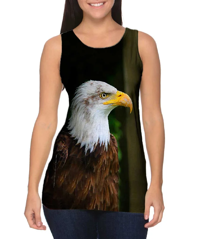 Cool Text Graphic Tank-Cool Bald Eagle Pride