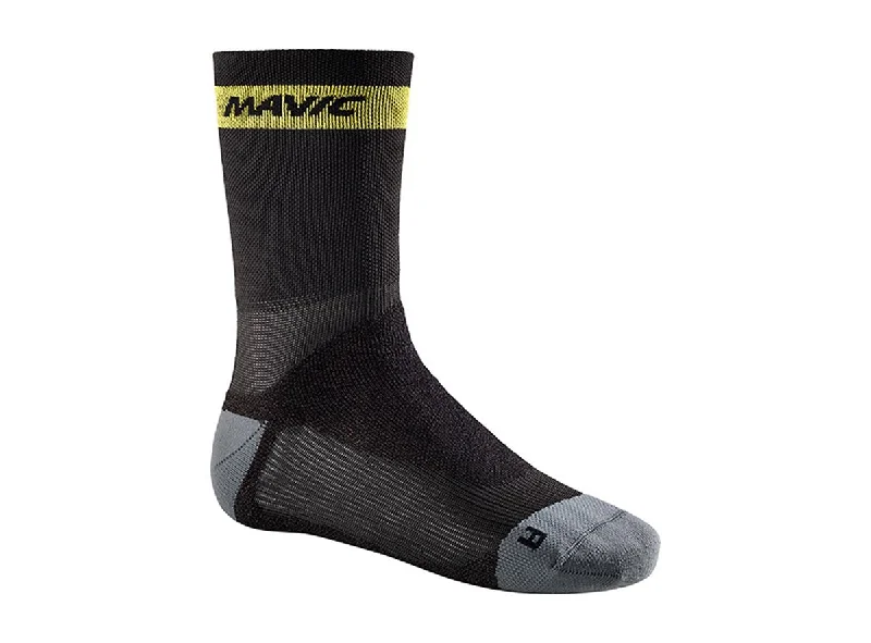 Fun Printed Socks-Mavic Ksyrium Pro Thermo+ Sock - Black-Dark Cloud