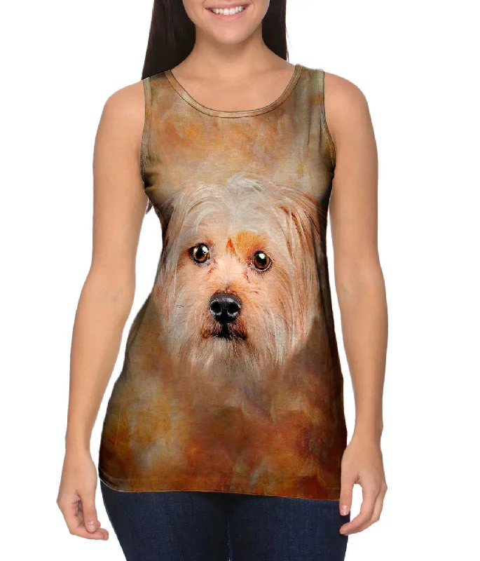 Premium Cotton Tank-Cute Yorkie Face