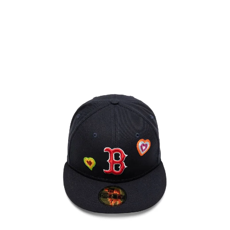 Classic Baseball Cap Hat-59FIFTY BOSTON RED SOX CHAIN STITCH HEART FITTED CAP