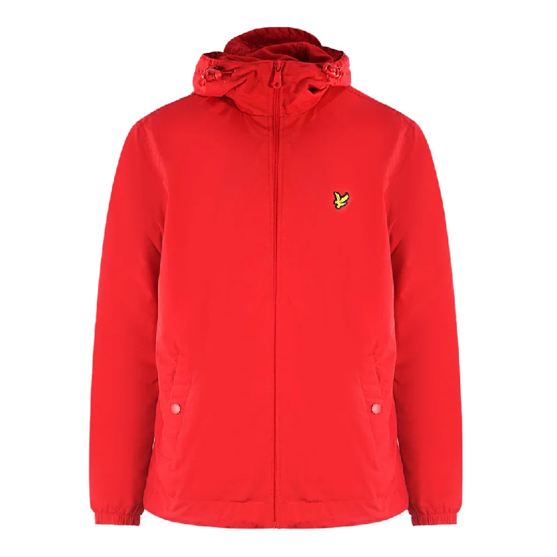 Fashionable Leather Jacket-Lyle & Scott Lightweight Gala Red Jacket