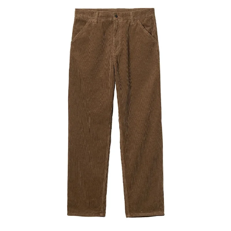 Cool Color Block Pants-Carhartt WIP Single Knee Pant Tamarind Coventry Corduroy 34" Leg