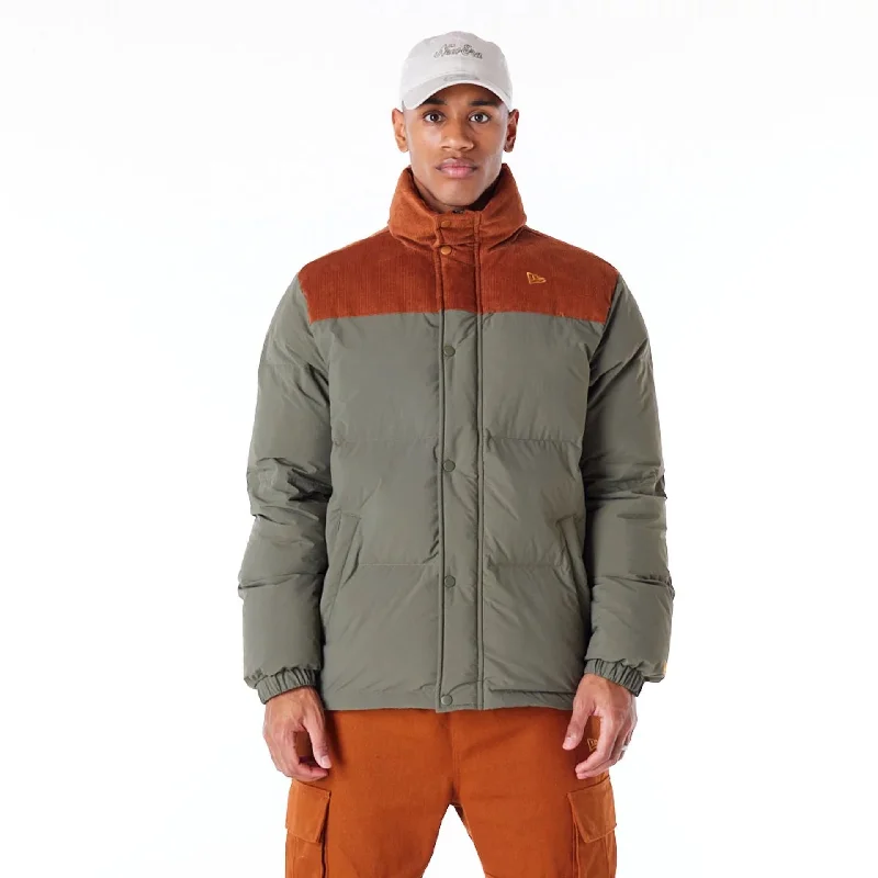 Lightweight Running Jacket-New Era Green Canvas Puffer Jacket