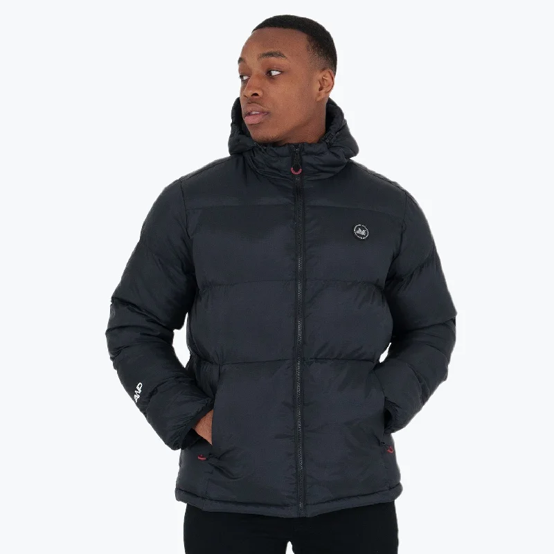 Cozy Casual Jacket-Sports Puffer Jacket Black