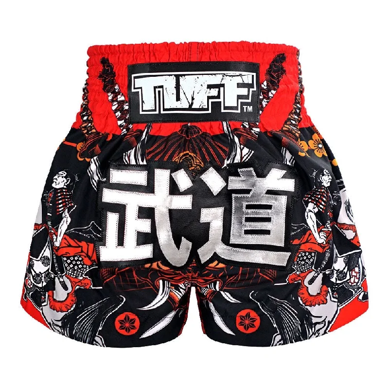 Relaxed Lounge Shorts-Tuff Muay Thai Shorts TUF-MS660-BLK