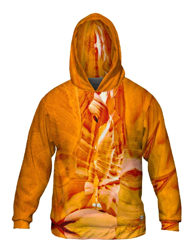 Retro Text Hoodie-Antelope Canyon Luca Galuzzi