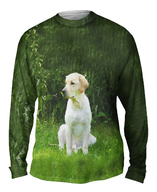 Comfortable Lounge Long Sleeve-Golden Lab In Garden