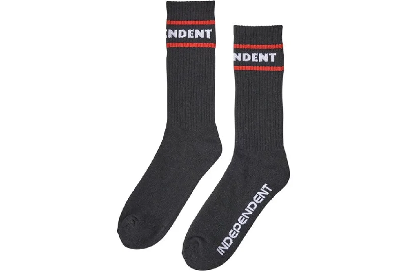 Breathable Yoga Socks-Independent ITC Streak Crew Black