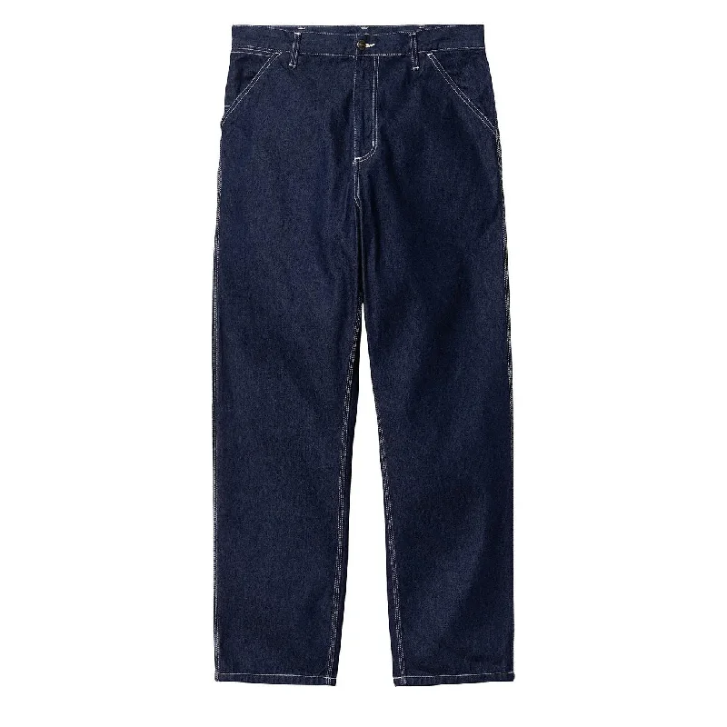 Vintage Style Pants-Carhartt WIP Canvas Simple Pant L32 Blue