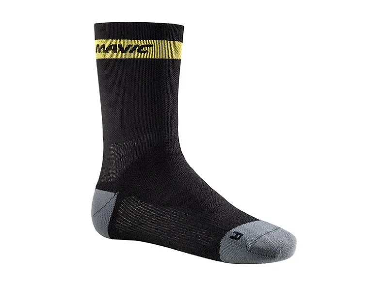 High-Quality Running Socks-Mavic Ksyrium Elite Thermo Sock - Black-Dark Cloud