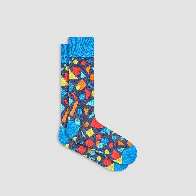 Lightweight Compression Socks-Geometric Mid-Calf Socks