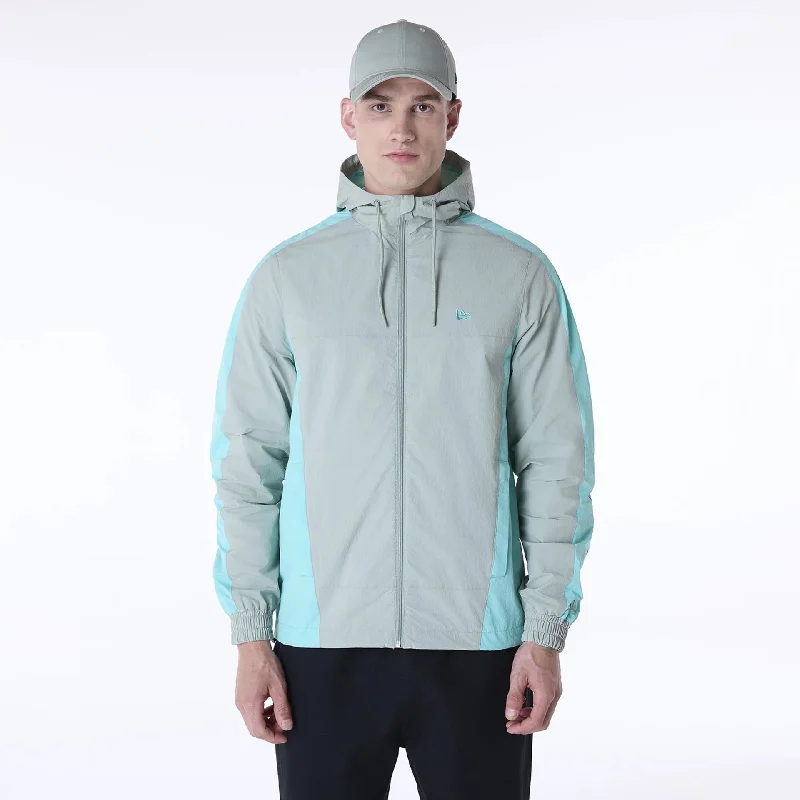 Graphic Art Jacket-New Era Colour Block Pastel Green Jacket