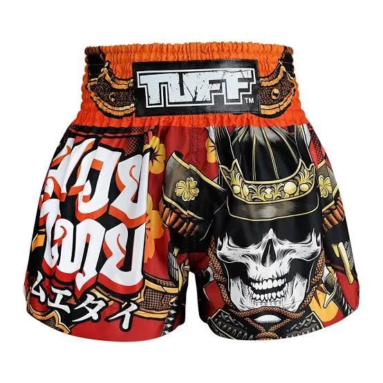 Trendy High-Waisted Shorts-Tuff Muay Thai Shorts TUF-MS658-RED