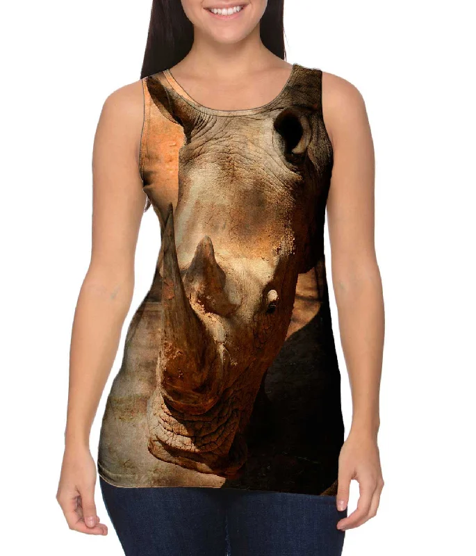 Motivational Quote Tank-Desert Rhino