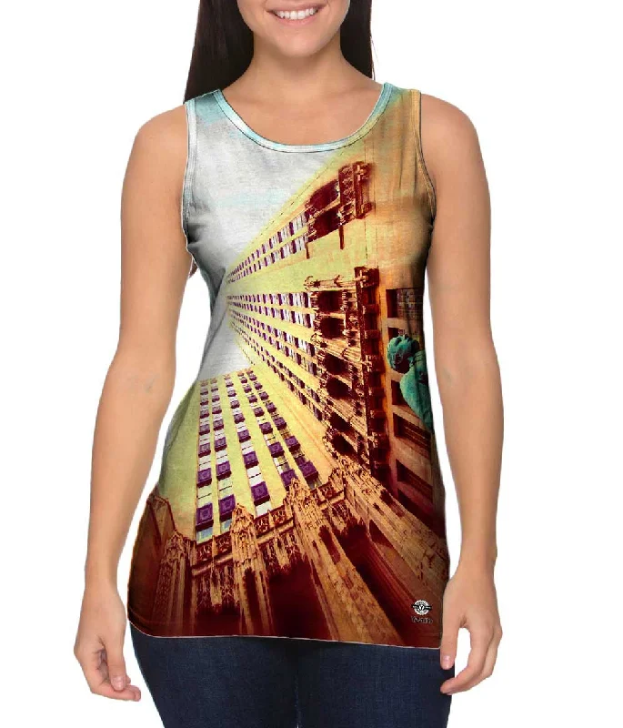 Cool Animal Print Tank-Chicago Tribune Building Statue