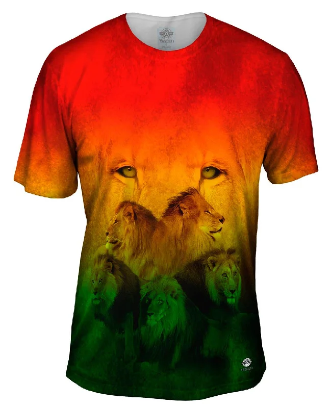 Colorful Design T-shirt-Rasta Lion Pack