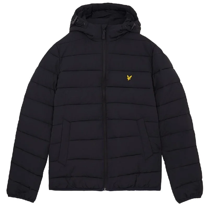 Functional Hiking Jacket-Lyle & Scott Branded Dark Navy Hooded Puffer Jacket