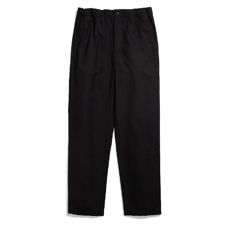 Relaxed Fit Pants-Norse Projects Ezra Relaxed Cotton Wool Twill Trouser Black