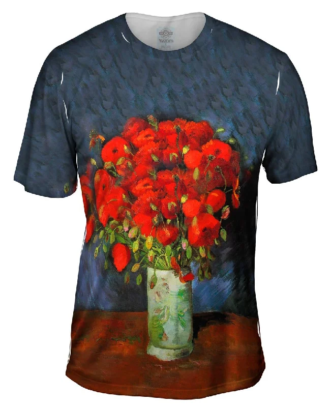 Statement Graphic T-shirt-Van Gogh -"Vase with red Poppies" (1886)