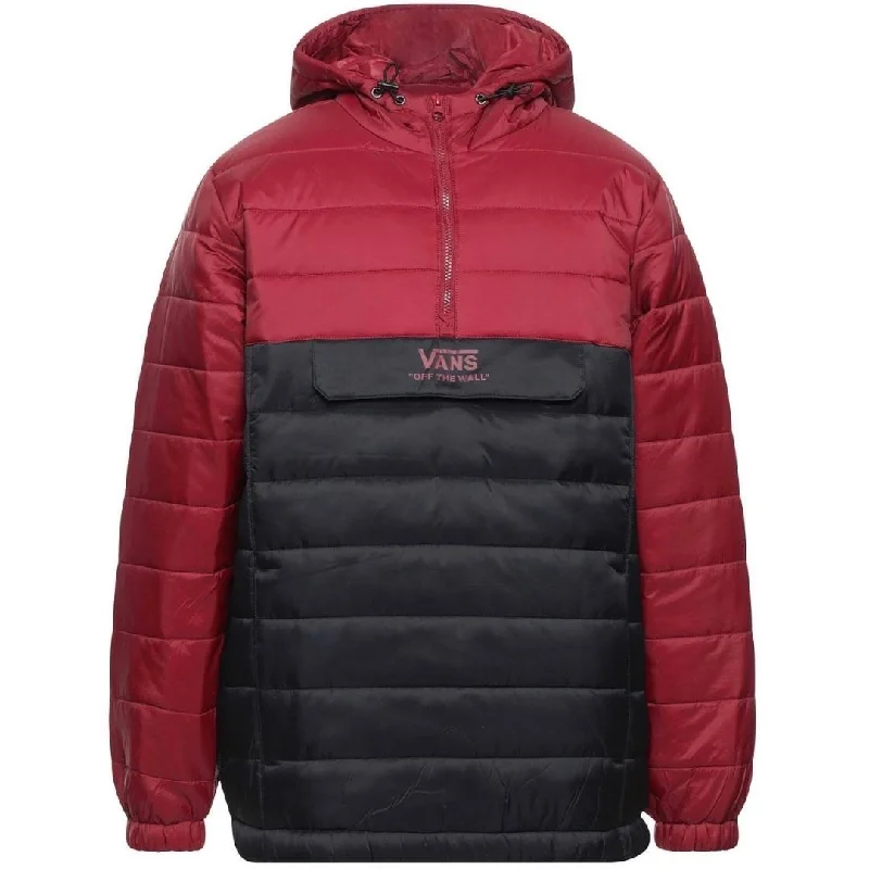 Casual Zipper Jacket-Vans Carlton Puffer Red Jacket