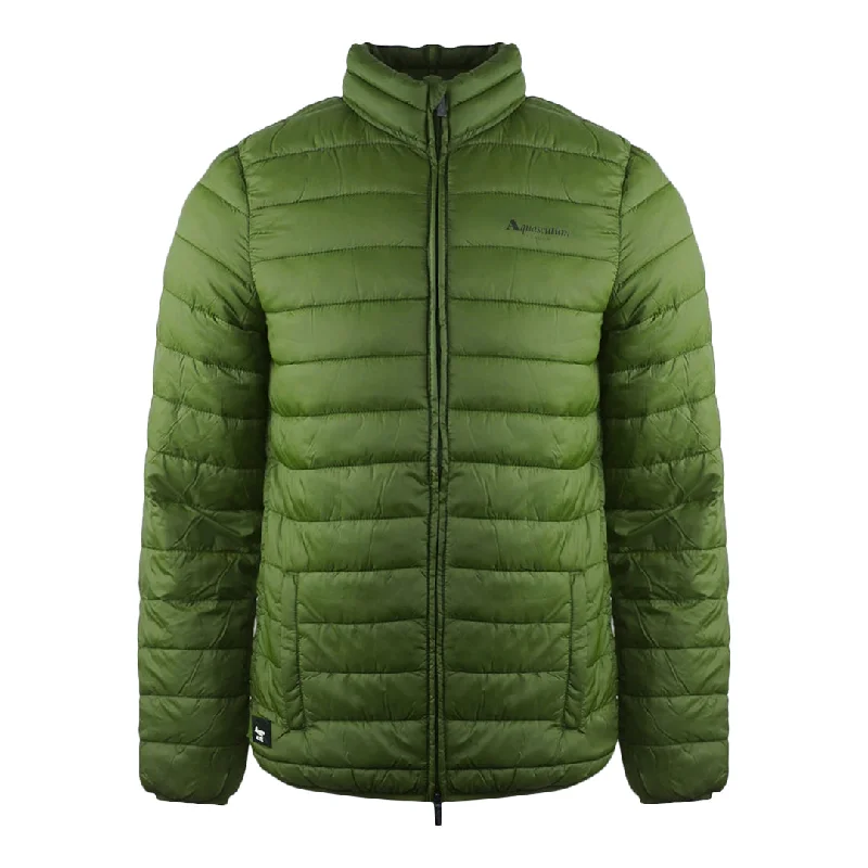 Lightweight Running Jacket-Aquascutum London Logo Army Green Active Jacket