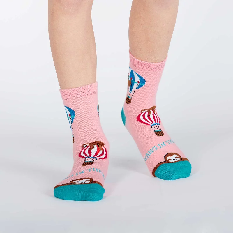 Custom Printed Ankle Socks-Sock it to Me Hang in There Junior Crew Socks