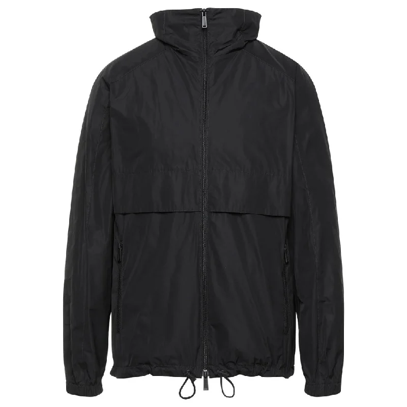 High-Performance Jacket-Dsquared2 Bold Arm Logo Black Shell Jacket