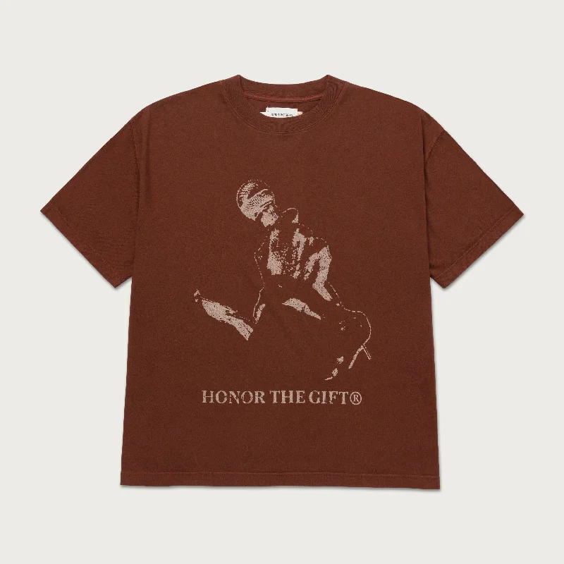 Vintage Band T-shirt-Live And Direct Tee - Brown