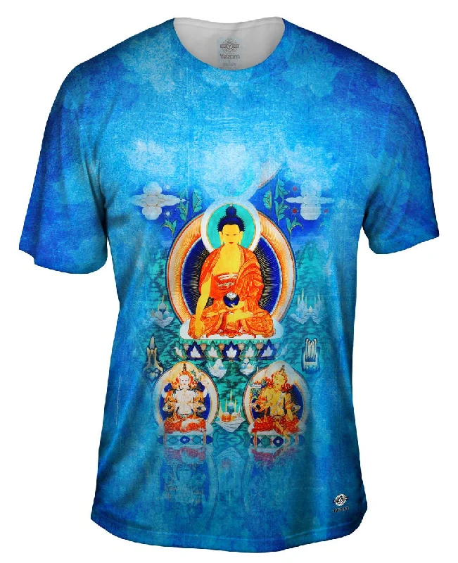 Minimalist Print T-shirt-Chenrezig and Manjushri - "Shakyamuni"