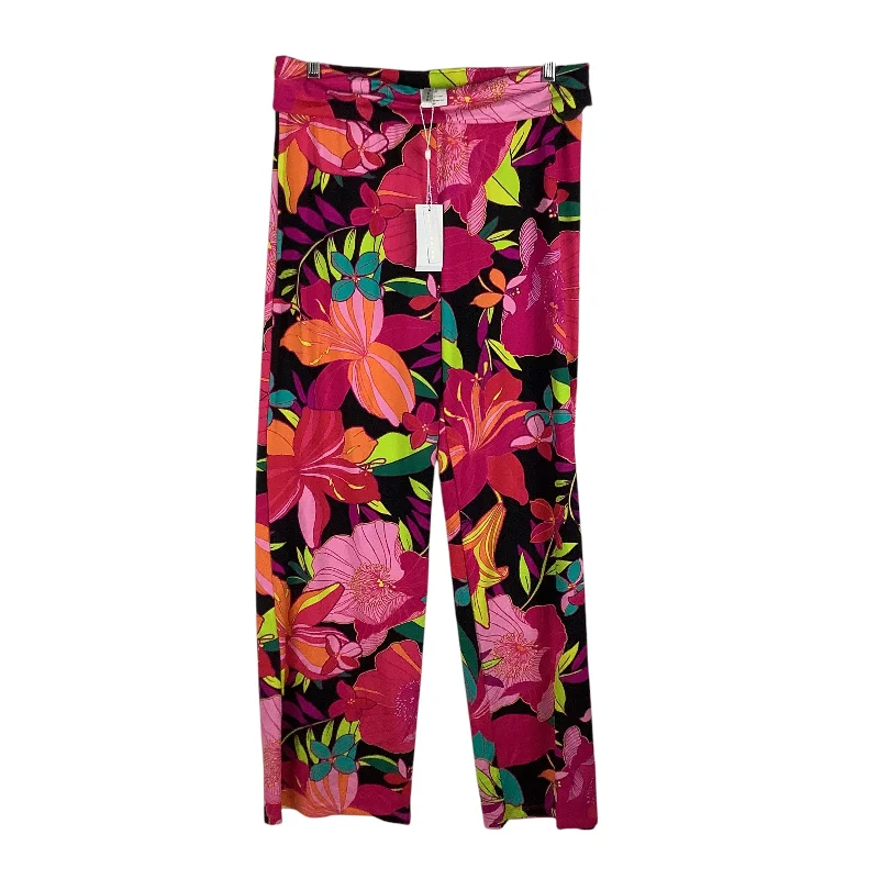 Cool Graphic Design Pants-Pants Designer By Trina By Trina Turk In Floral Print, Size: M