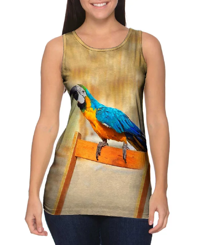 Relaxed Fit Sleeveless Top-Chair Macaw Parrot