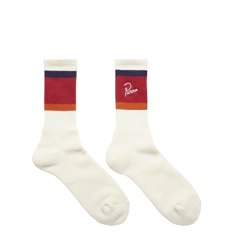 Trendy Striped Socks-SCRIPT LOGO CREW SOCKS