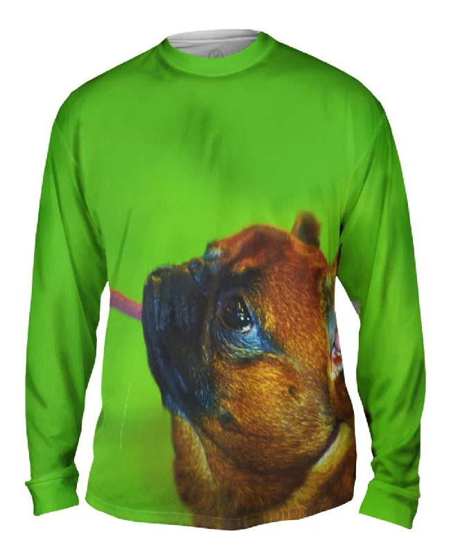 Relaxed Long Sleeve Top-Glossy Pug