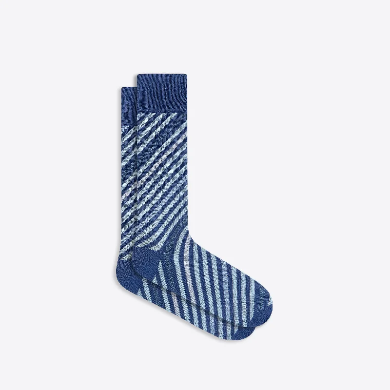 Trendy Patterned Socks-Striped Mid-Calf Socks