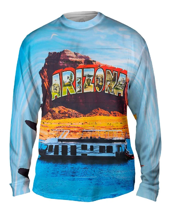 Classic Polo Long Sleeve Shirt-Greetings From Arizona 064