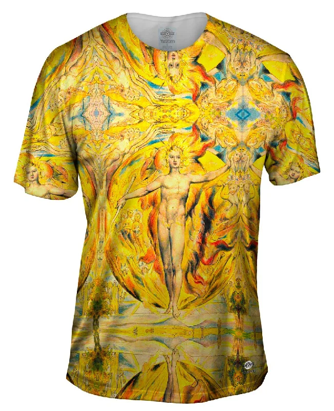 Retro Style T-shirt-William Blake - "The Sun at His Eastern Gate" (1816)