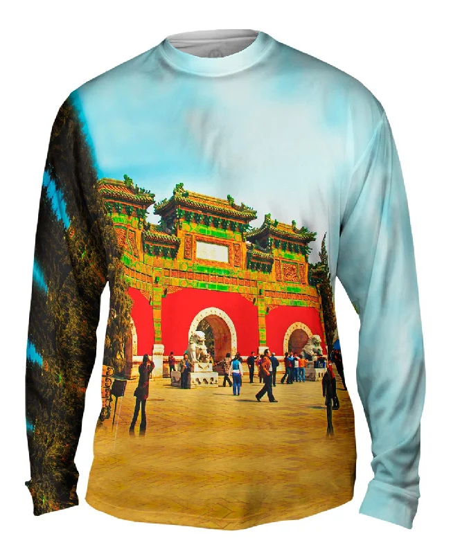 Performance Long Sleeve Shirt-Glazed Tile Archway - Beihai - Park