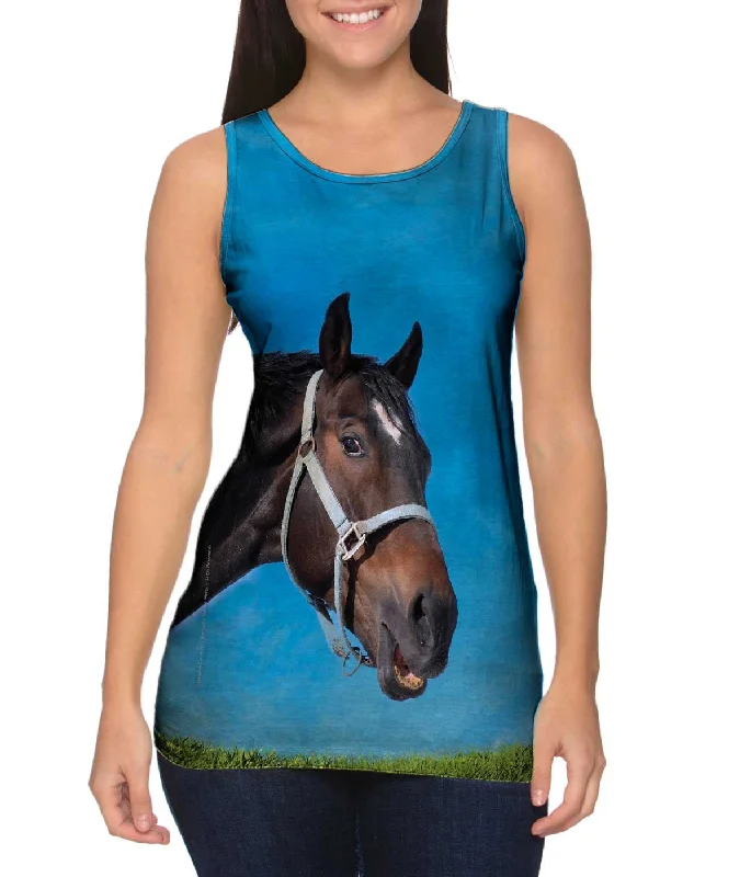 Fashionable Workout Sleeveless-Curious Black Horse