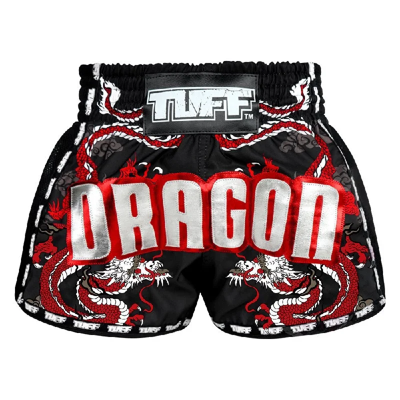 Athletic Compression Shorts-Tuff Muay Thai Shorts TUF-MRS205-BLK