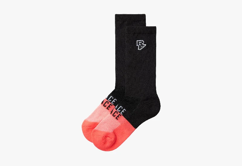 Custom Printed Ankle Socks-Race Face Far Out Coolmax Sock - Black - 2022