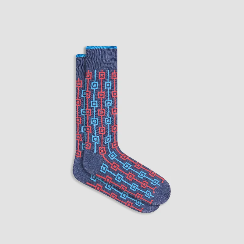 Premium Fitness Socks-Geometric Mid-Calf Socks