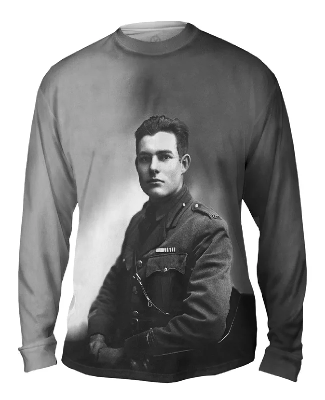 Vintage Style Long Sleeve-Ernest Hemingway - "American Author" (1918)